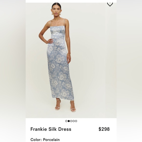 Reformation Frankie Silk Dress size 6. Worn once, in perfect condition. - Picture 1 of 5